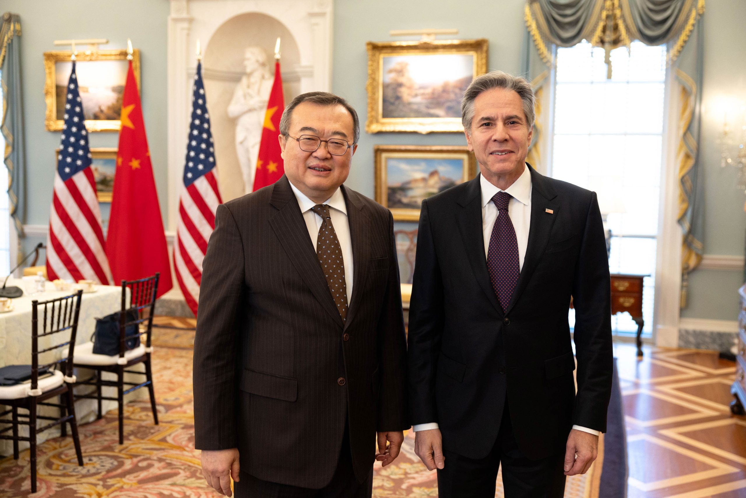 Antony Blinken engaged in closed-door talks with a senior Chinese Communist Party (CCP) official, Liu Jianchao