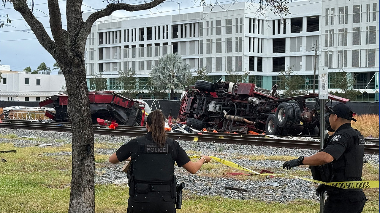 On Saturday, a Brightline train collided with a fire truck in Delray Beach.