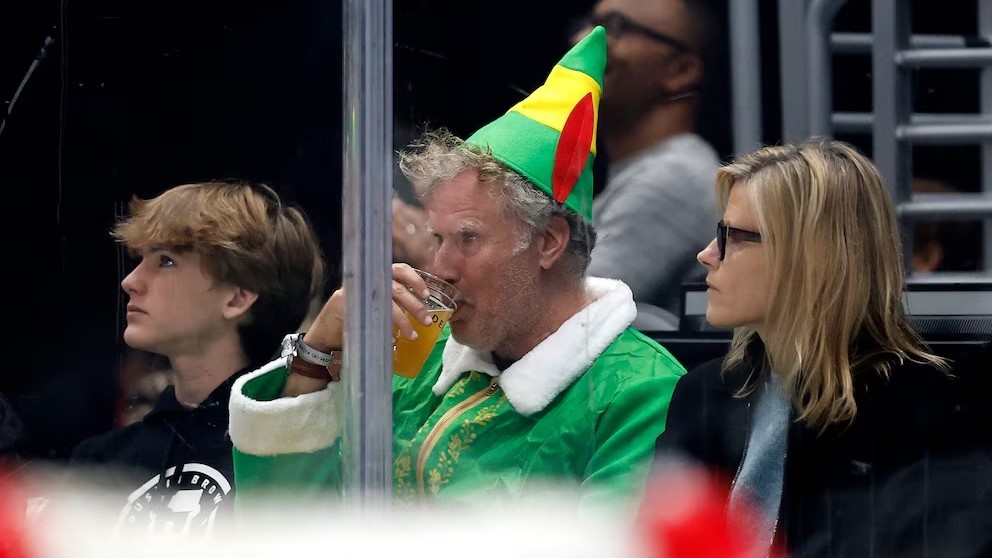 Will Ferrell attends a game between the Philadelphia Flyers and the xin the second period at Crypto.com Arena on December 29, 2024 in Los Angeles.